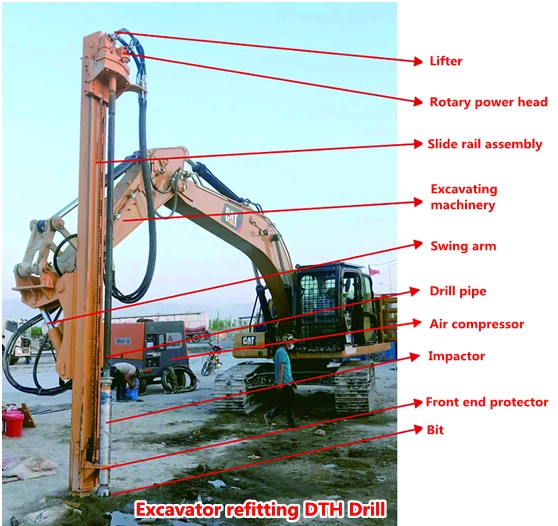 Excavator Refitting Drilling Rig7