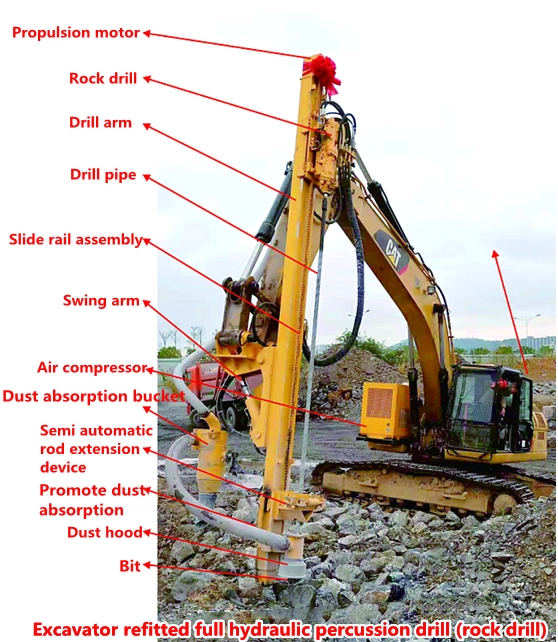 Excavator Refitting Drilling Rig8